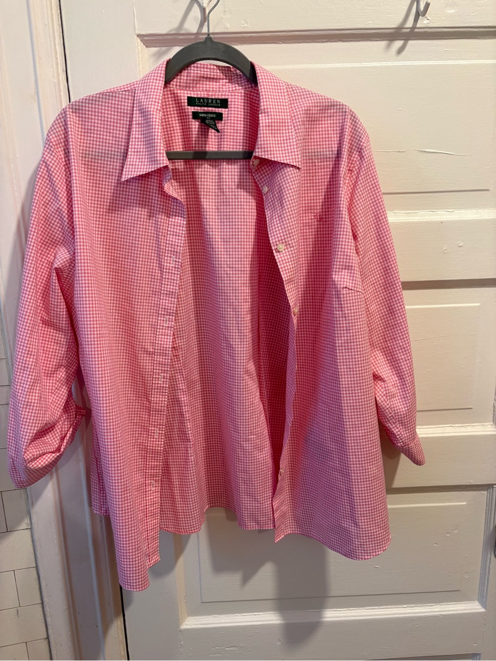 Lauren Ralph Lauren Pink Gingham Button-Down Shirt